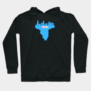 Chicago Illinois City Flag Hoodie